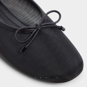 ALDO Size 9 Joselie Ballet Flat Womens Black Bow Shoes